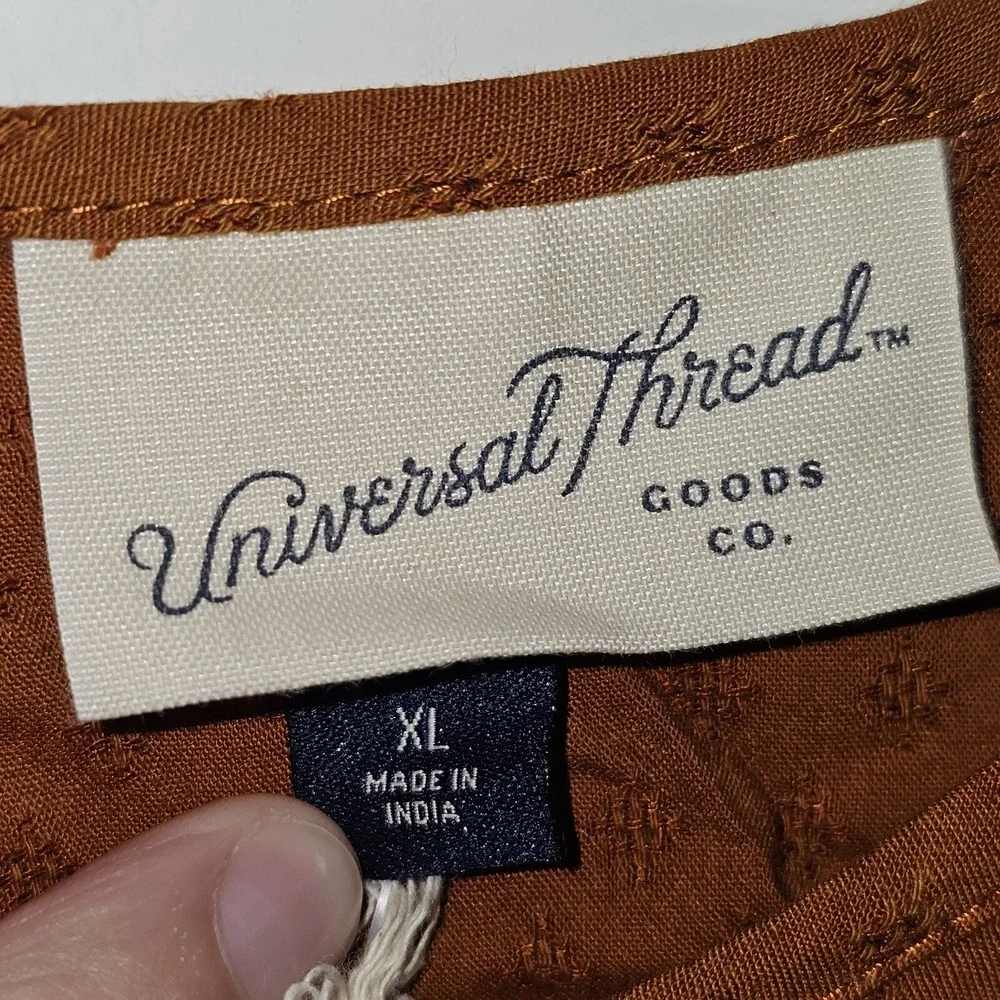 Universal Thread Brown Ruffle Dress - Picture 6 of 16